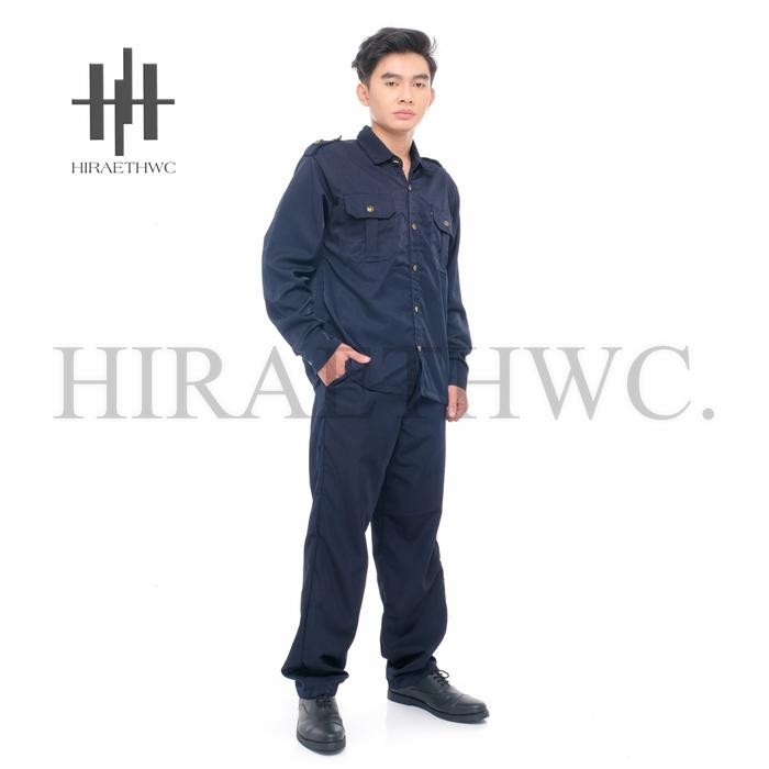 New Seragam Safari Navy/Seragam Sopir/Seragam Paspampres Model Terbaru Original