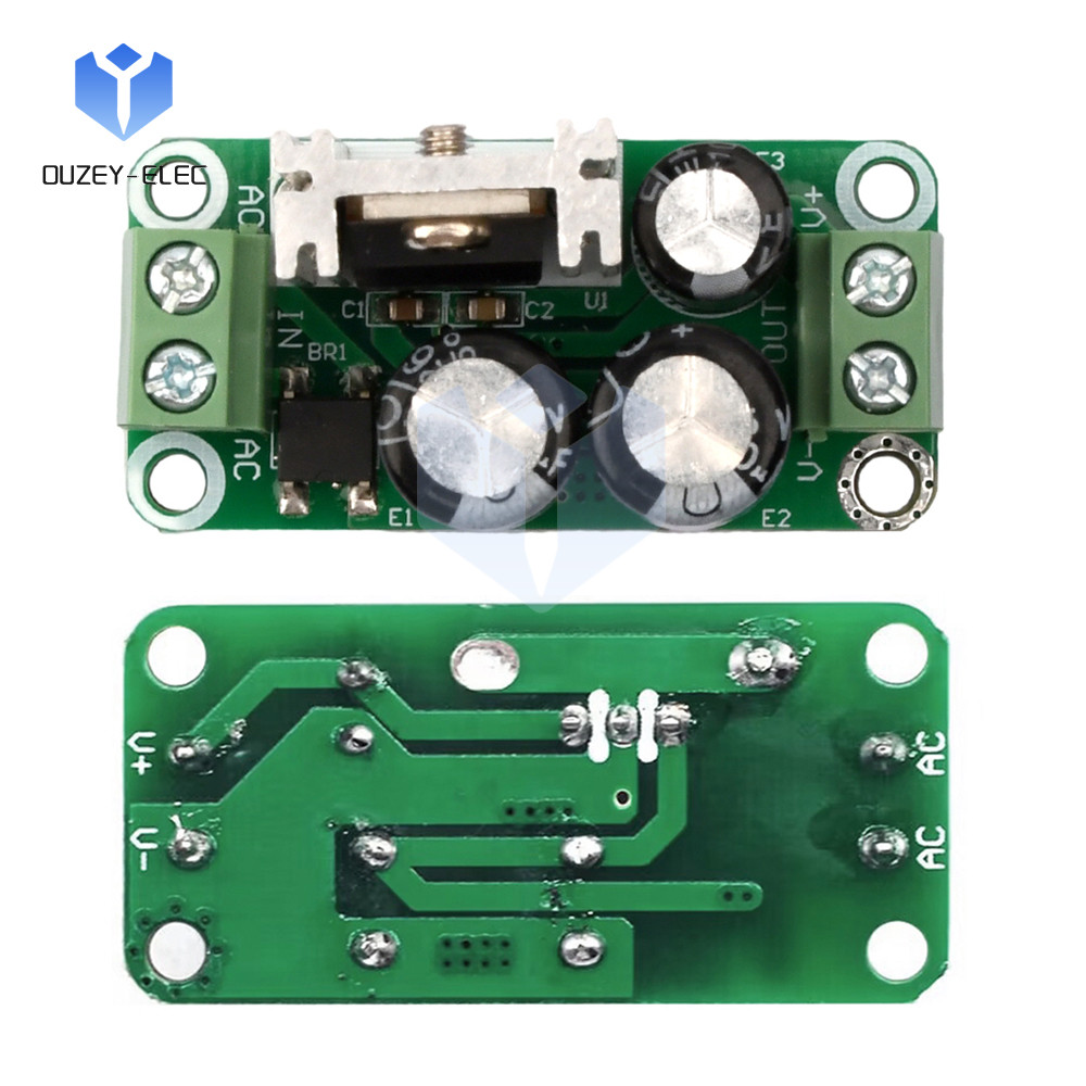 DC 5V 6V 9V 12V 15V 18V 24V Single Voltage Regulator Power Supply Module Rectifier Filter PCB for Au