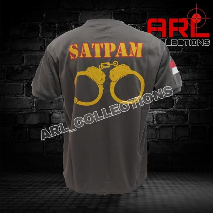 Terbaru Kaos Pendek Coklat Security Satpam Terbaru Gada Pratama Borgol Ready