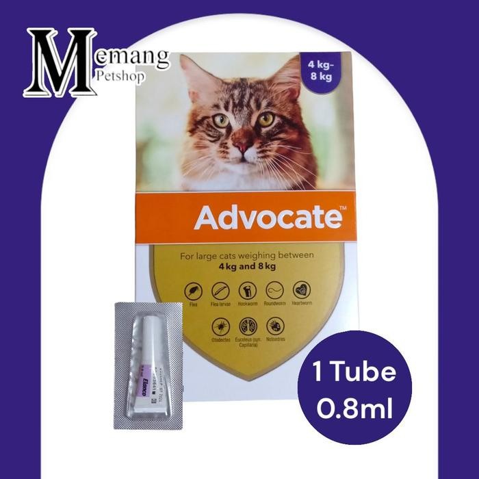Advocate Cat 1 Tube - Obat Kutu - Cacing Kucing 4 - 8Kg