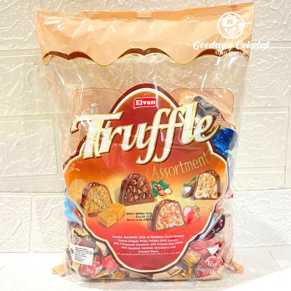 

Elvan Truffle Chocolate Assortment Kemasan Besar 1000 gr / 1 kg Coklat Arab Turki