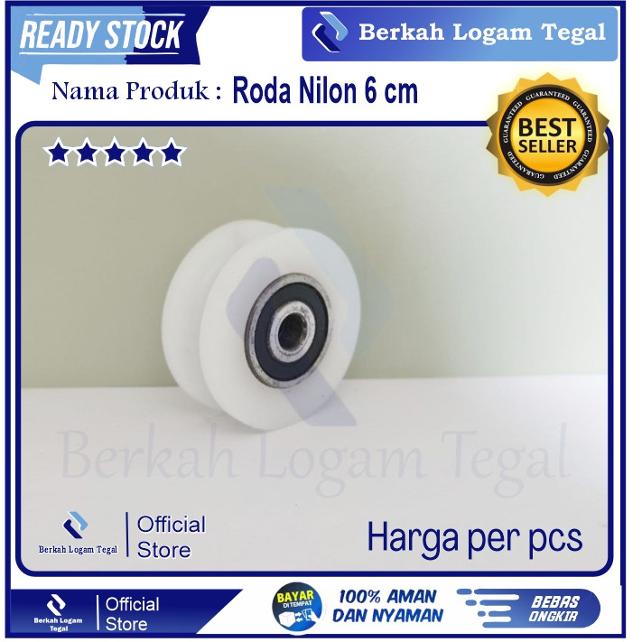 Roda Pagar Nilon 6 Cm Tanpa Rumah Roda Atau Casing