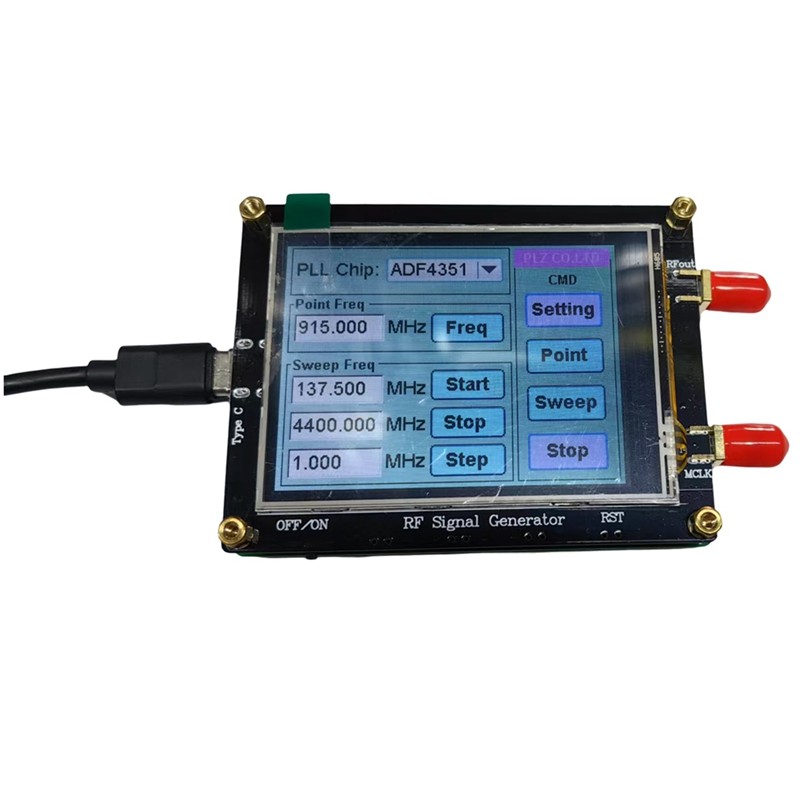 B34B-1Set RF Signal Generator With USB Cable Touch Screen ADF4351 35M-4.4G RF Signal Generator PLL G