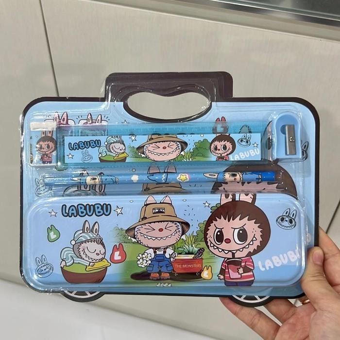 

READY..!! KOTAK PENSIL LABUBU STATIONERY SET LABUBU PAKET ALAT TULIS SET 6016/ KOTAK PENSIL ANAK SET