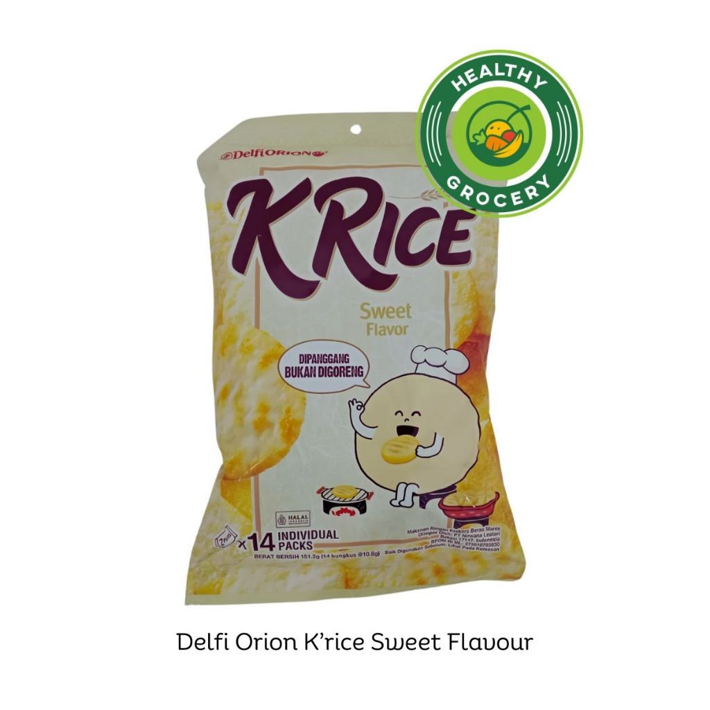 

Delfi Orion K'Rice Krackers Beras Rasa Manis / K'Rice Crackers Sweet Flavour / K'Rice Crackers
