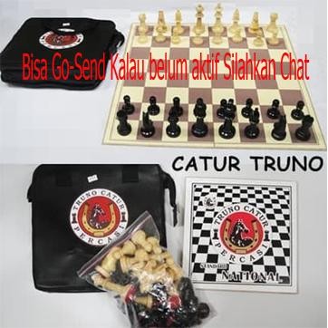 CATUR KAYU STANDART TURNAMEN PERCASI MODEL TRUNO PREMIUM DENGAN TAS