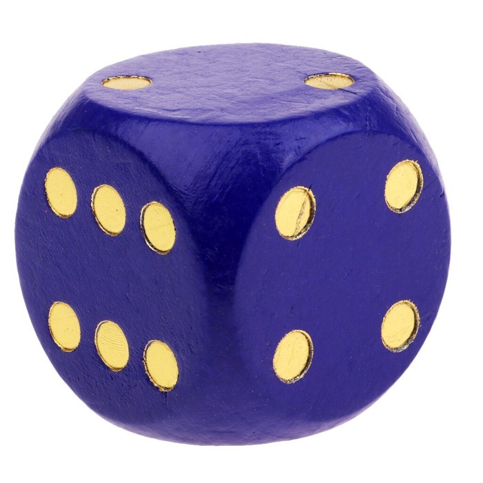 Dadu Kayu Ekstra Besar Dengan Sudut Bulat D6 Dadu Enam Sisi 5Cm