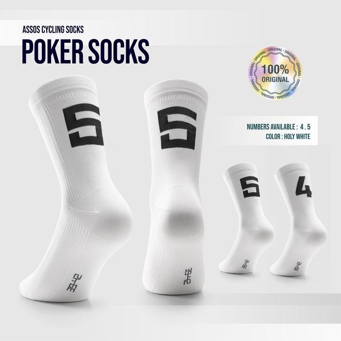 ASSOS SOCKS POKER - HOLY WHITE
