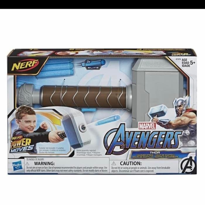 Nerf avengers marvel, nerf gun mainan robot hasbro