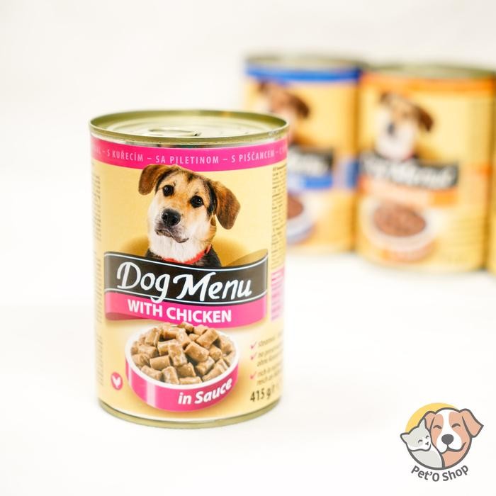 JTTOP" DOG MENU WET FOOD CAN 415GR - MAKANAN ANJING BASAH KALENG PREMIUM