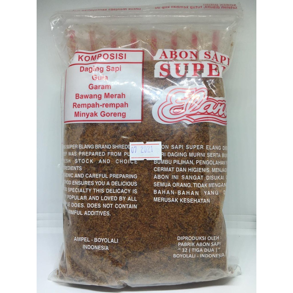 

Abon Sapi Asli Super Cap ELANG 250g Asli Boyolali - Abon Sapi Super Cap Elang Spesial Semarang