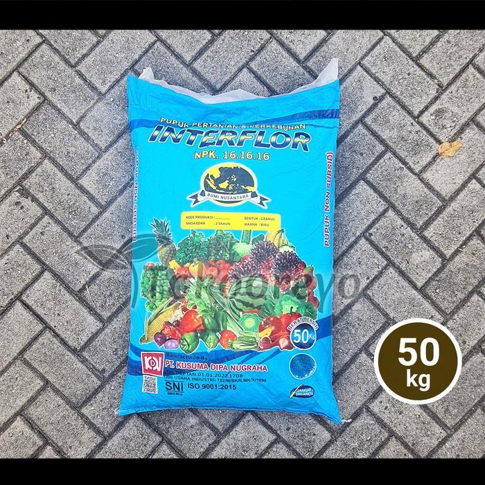 PUPUK INTERFLOR NPK 16 16 16 BERAT 50 KG KP VIA GOSEND GRAB