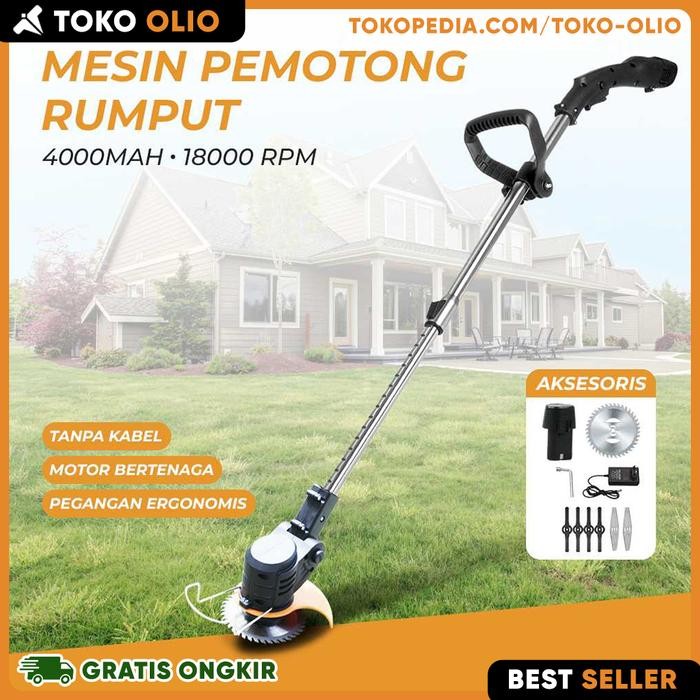 Mesin Potong Rumput Ranting Pemotong Rumput Taman Electrik Baterai Terlaris