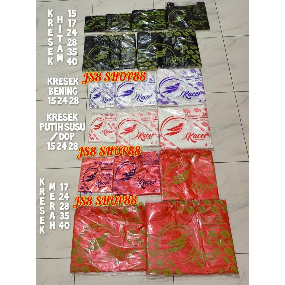 NEW HD KANTONG PLASTIK KRESEK MERAH EKONOMIS 17 KACER