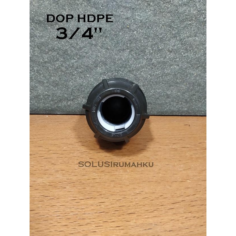 JTTOP" DOP HDPE 25 MM / TUTUP PIPA PE HITAM 3/4 INCH END CAP SELANG PDAM 3/4"