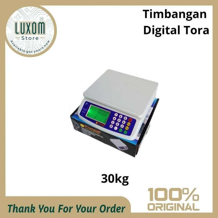 Readyyy Timbangan Digital Tora 30kg/Timbangan digital/Timbangan tora/30Kg/Datar/Kecil