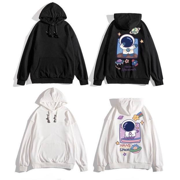 Promo Cod Hoodie Pria Viral Astronout Couple Pasangan Cowok Cewek/Remaja Keren Terbaru Korean Style