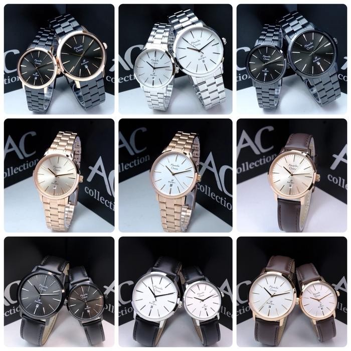 Jam Tangan Sepasang Alexandre Christie 1028 Couple Watches Asli 100%
