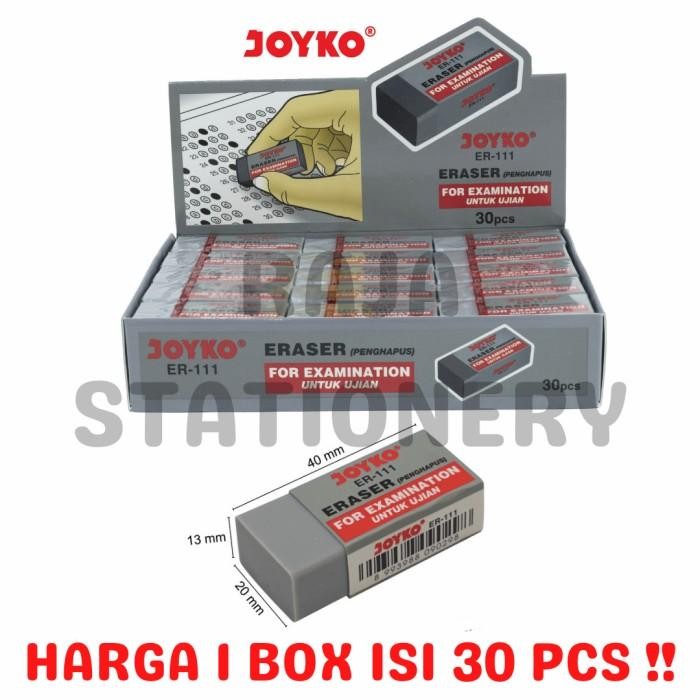 

ERASER PENAPUS UJIAN PENSIL ULANGAN EBTA EXAM GRADE ERASER ER111 BERSIH BOX 30PCS