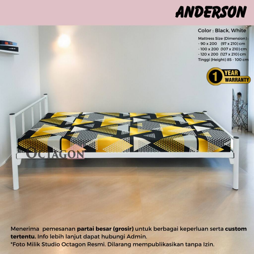 Bintang.Craft Ranjang Besi Minimalis Single Anderson 90X200 100X200 120X200