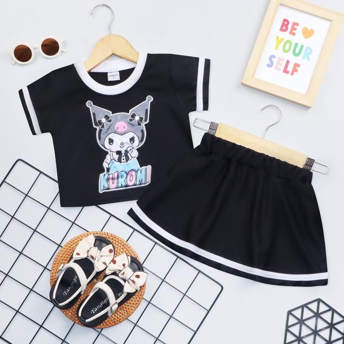 OWLET - SETELAN ROK ANAK PEREMPUAN MODEL KOREA / SETELAN ROK BORDIR / SETELAN ROK ANAK CUTE /