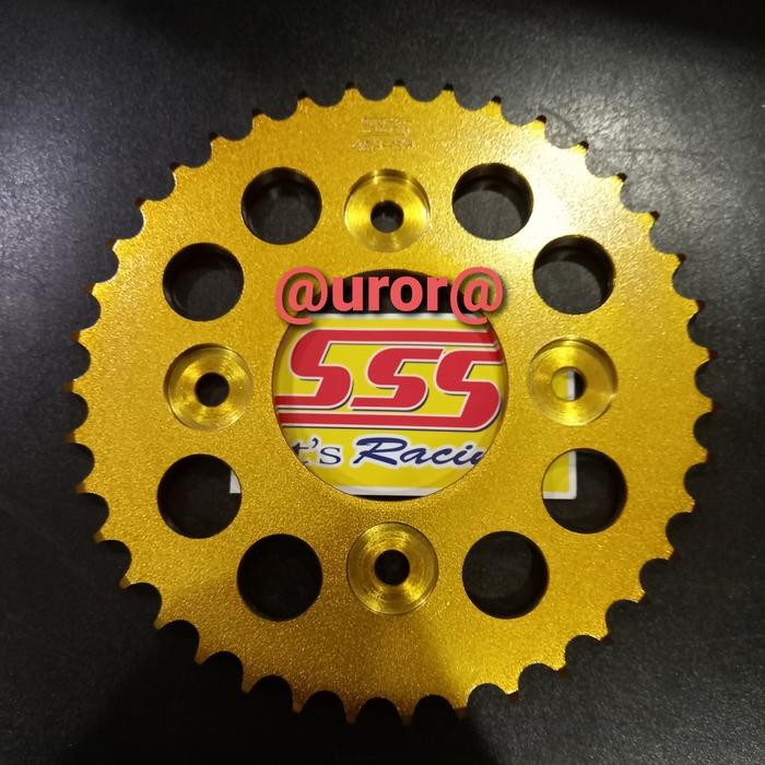 GEAR BELAKANG SSS 428 GOLD SUPRA 125 - BLADE - REVO - FIT NEW