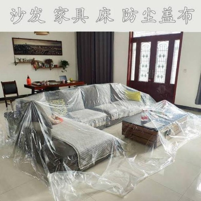 PROMO Plastik Penutup Sofa Plastik Kantong Besar Jumbo Bungkus Sofa