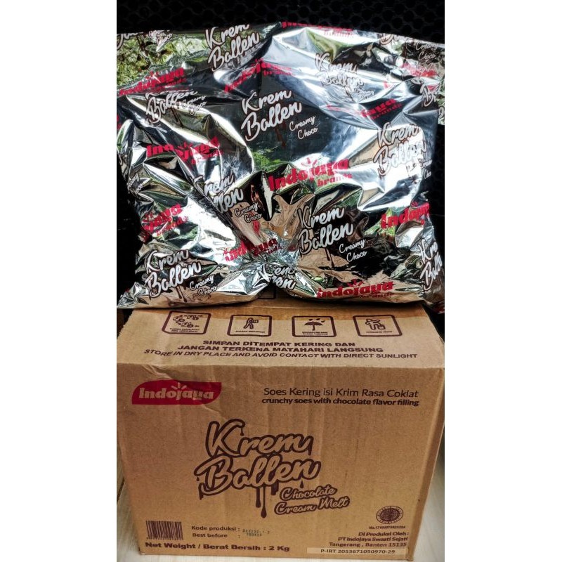 

soes cokelat kering kream ballen isi (2kg)