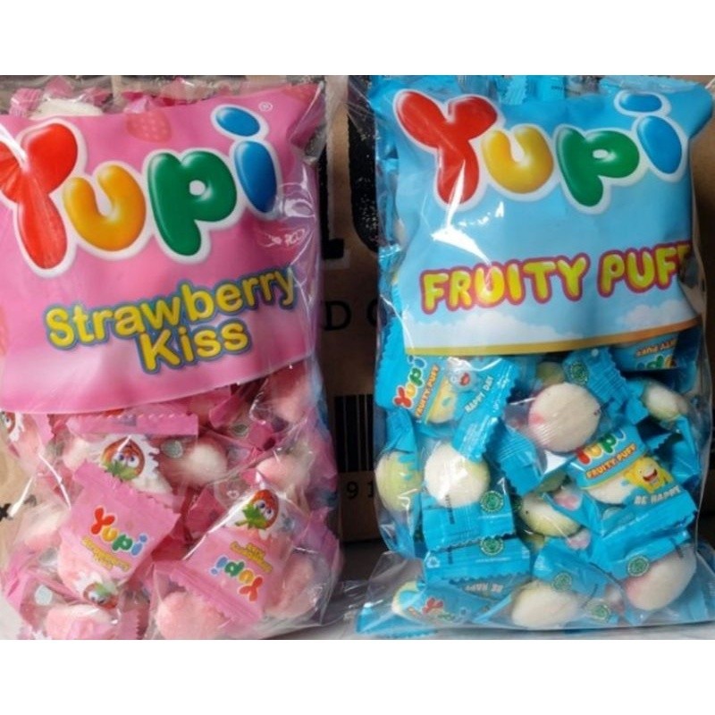 

Aneka Yupi Reseller 500 Gram rasa Strawberry Stoberi, Mango Kiss & Fruity Puff Expired 2026