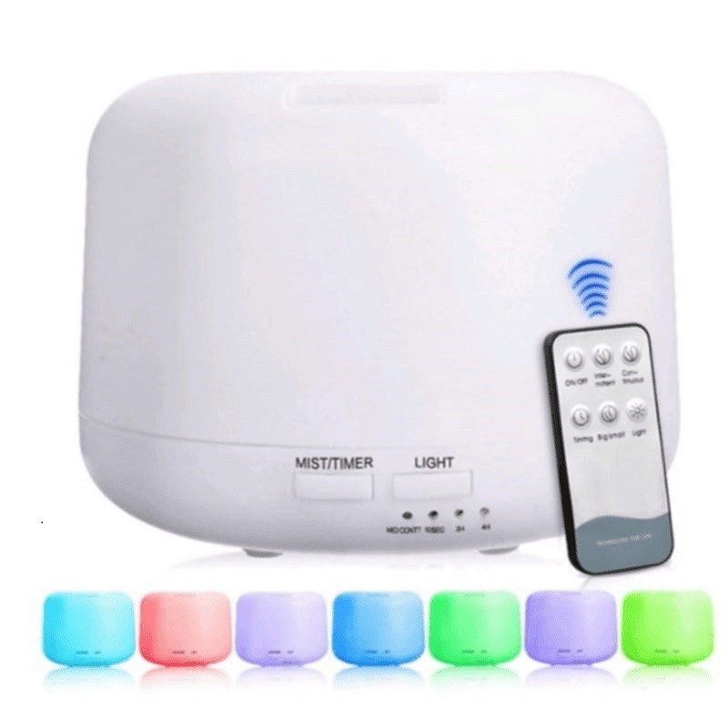 DIFFUSER AROMATHERAPY 500 ML 7 LED LIGHT - OIL AROMATHERAPY - PENGHARUM RUANGAN