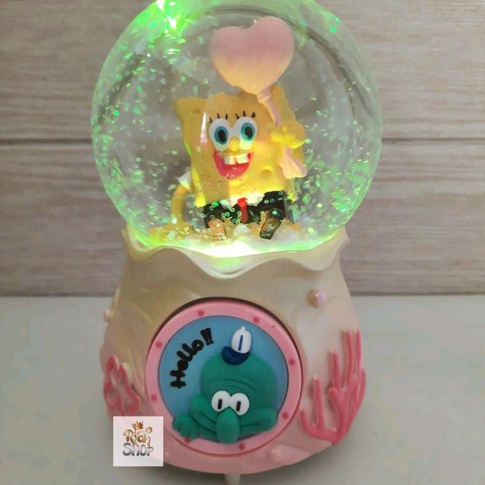 Gala Galore Snowball Bear Salju Otomatis Kotak Musik Bola Air Kaca Kristal Salju Snowglobe Waterball