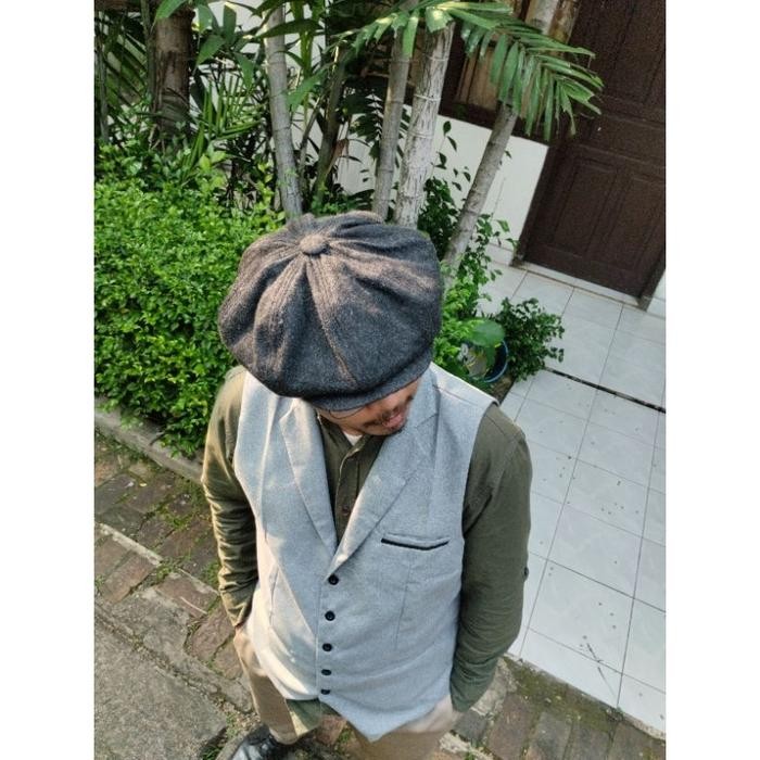 Tomshelby Newsboy Cap Wool Black Series Topi Newsboy Classic #Gratisongkir #Sale #Discount