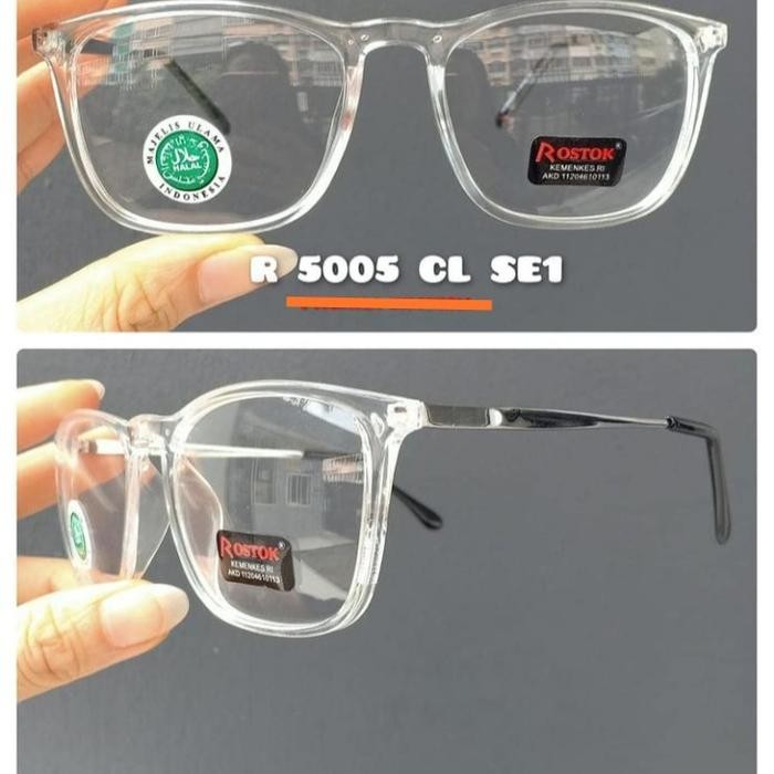 Kacamata Frame Bening Gagang Besi