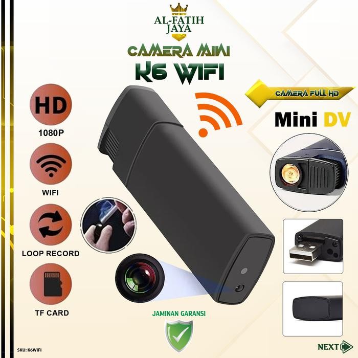 Tepat- Spy Camera Lighter K6 V18 HD 1080P Kamera Pengintai Korek Api Spycam