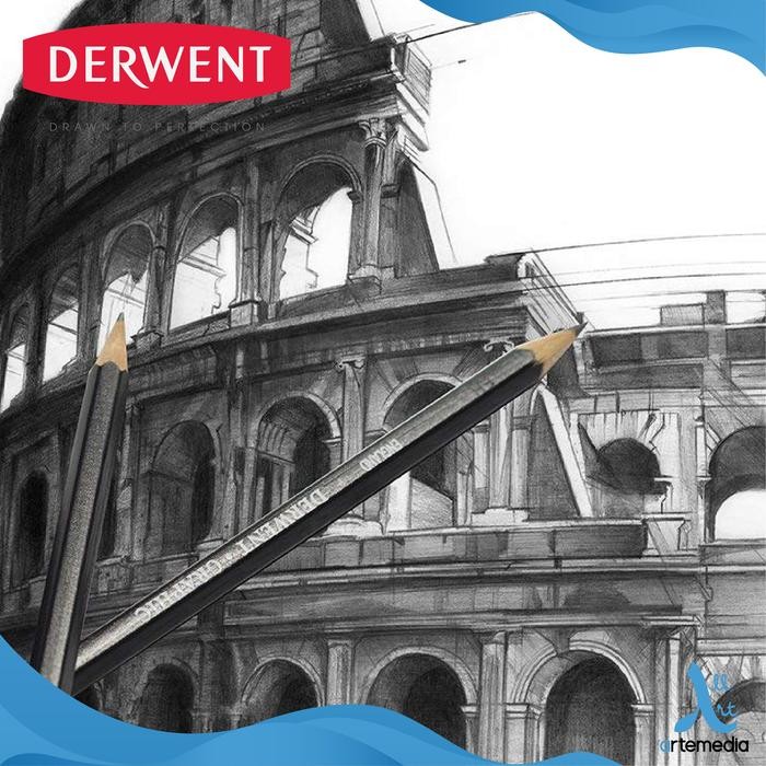 

Ready- Pensil Gambar Derwent Graphic Pencil 12 Metal Tin Drawing Sketching