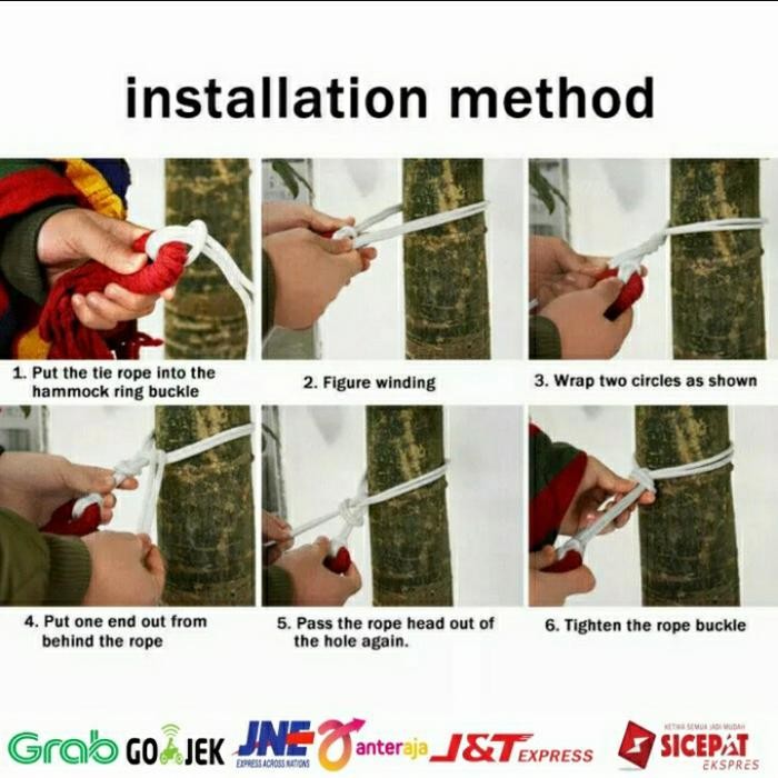 Hammock Ayunan Gantung Tali Rajut Nylon Hamock Jaring Single #Gratisongkir