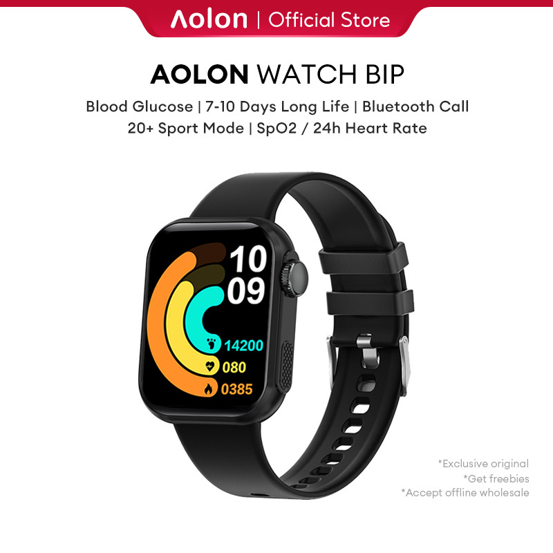 Aolon BIP Jam Smartwatch 1,95-inci Gula Darah Tekanan Darah Detak Jantung Oksigen Dalam Darah