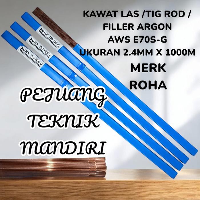 Sale Kawat Las Argon Tig Besi 2.4Mm Roha Tgs50 Er 70S-G / Filler Las Argon / Tig Rod Las Argon 2.4