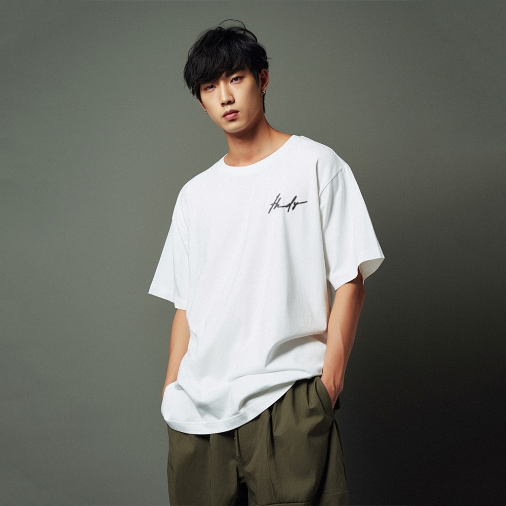 【COD】Kaos Oversize Tangan Pendek Scuba Tebal "Thdy Sign" Putih MTJ50 Khaki MTJ41 Hitam MTJ59 Navy MT