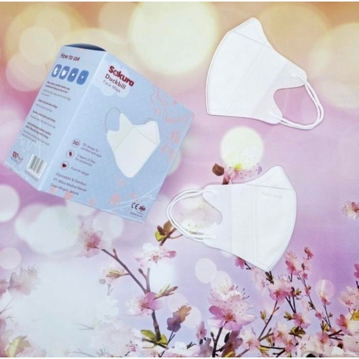masker duckbill sakura 3ply isi 50 pcs