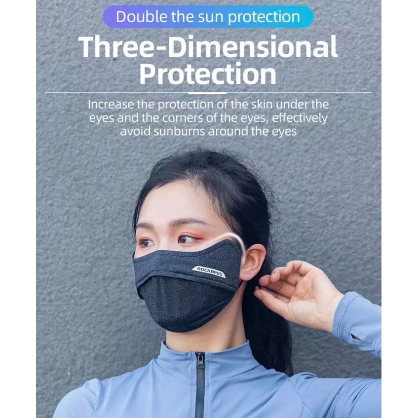 Rockbros KZ002 KZ002-GR GRAY Mask Masker Breathable Anti UV Polution