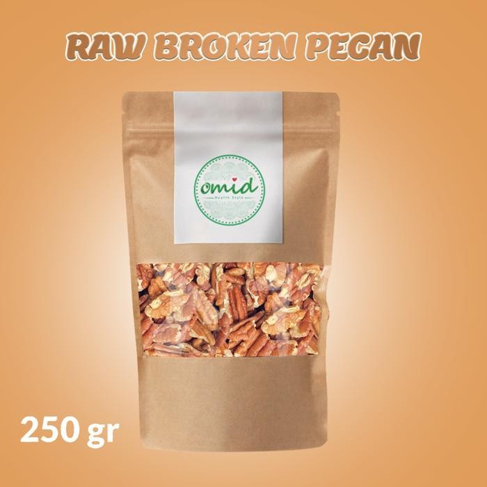 

250 gr - Raw Broken Pecan Nut Kacang Pecan Pecah Mentah