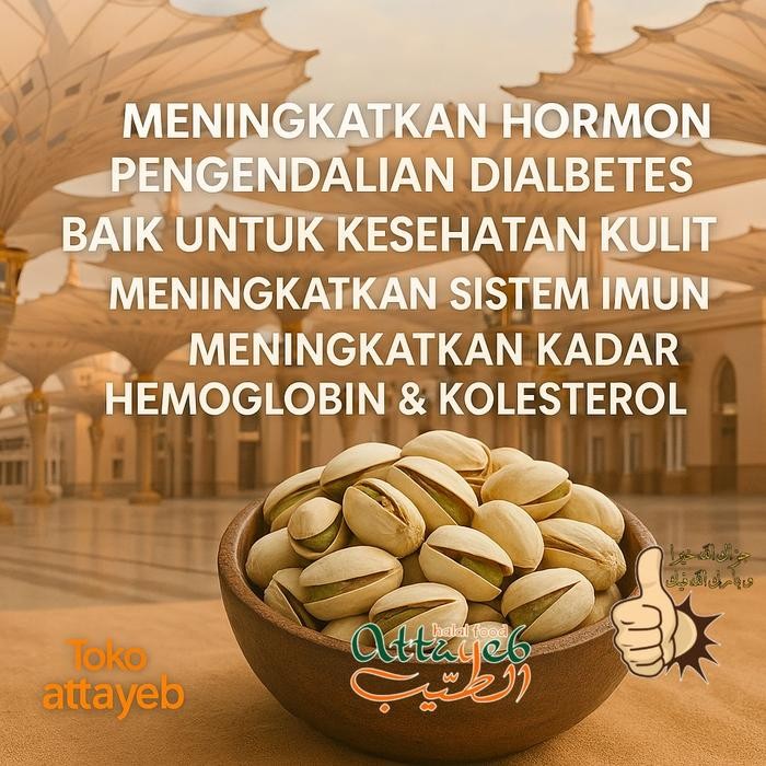 

Kacang Pistachio Kualitas Premium 1kg / Fustuk / Kacang Arab Original 500gr Baru Exp 2026
