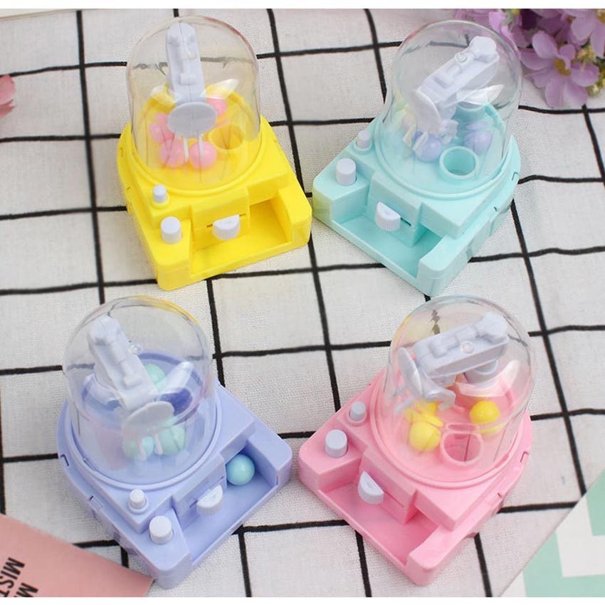 Purvisco - Mainan Mesin Capit Permen/Boneka Ukuran Mini untuk Anak/Hadiah Mainan Interaktif