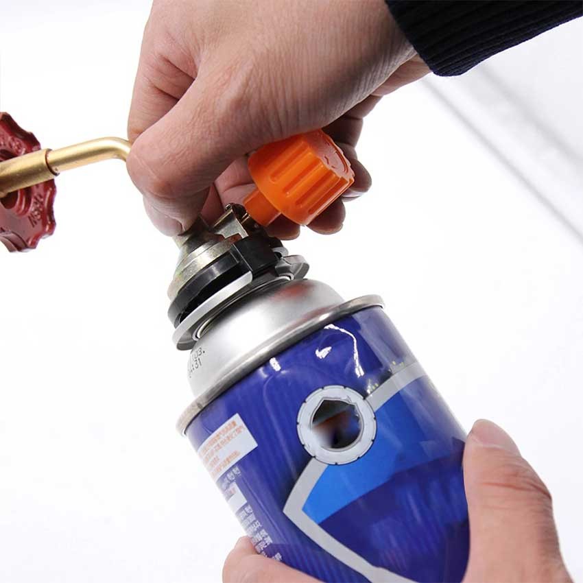 Purvisco - Adaptor Kaleng Gas Refill Alat Torch Refill Gas Isi Ulang Gas Kaleng Portable