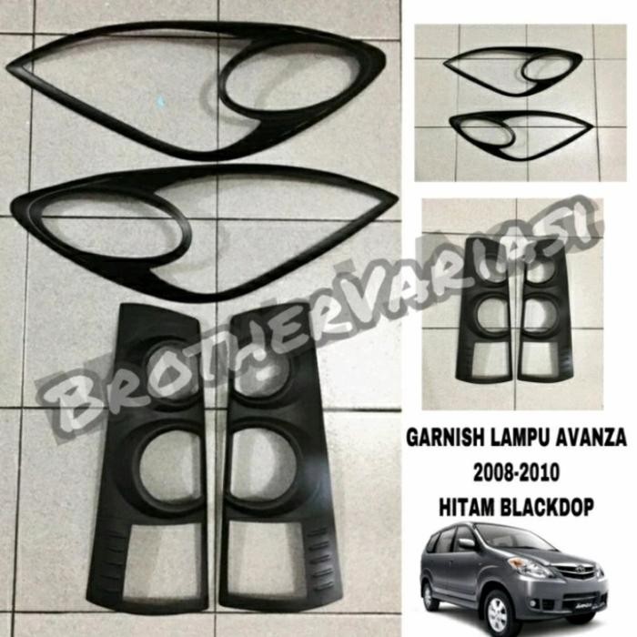 PREMIUM Avanza 2008 2010 Paket Garnish Lampu Depan Belakang Hitam Blackdop New