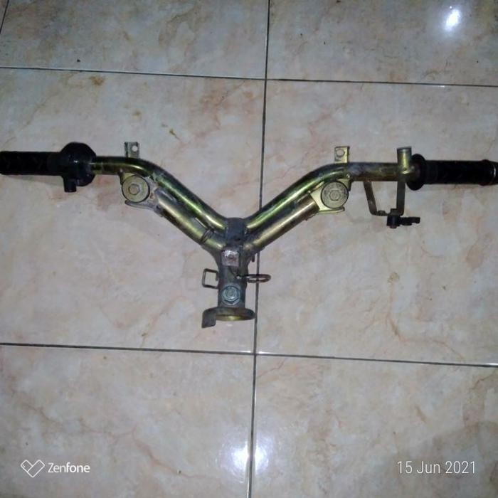 PREMIUM stang stir supra x 125 / supra x 125 batman ori second + bracket stang