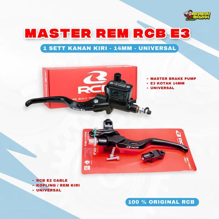 Master Rem Rcb E3 Kanan Kotak Set Handle Kiri Kopling E-3 Uk 14Mm - Master Rem Rcb Handle Kanan Rcb