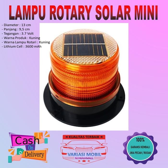Lampu Rotari Rotary Solar Mini Lampu Rotary Tenaga Surya Matahari