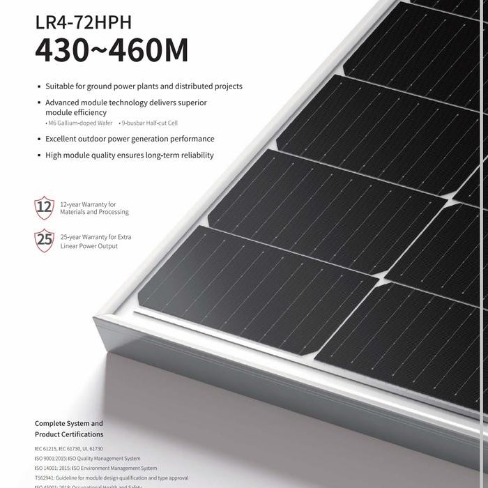 Panel Surya Merk Longi Solar 450 Wp (Monocrystaline) - Gudang Surabaya